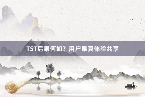 TST后果何如？用户果真体验共享